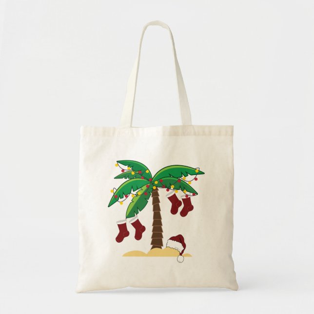 Bolsa Tote Natal tropical (Frente)