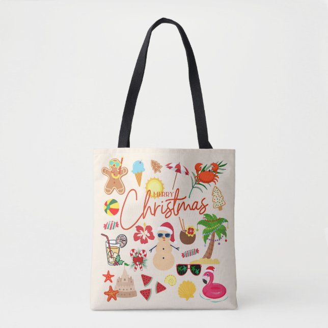Bolsa Tote Natal Tropical (Frente)