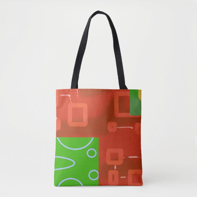 Bolsa Tote Natal Verde Vermelho  (Frente)
