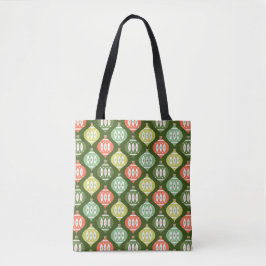 Bolsa Tote Natal Vermelho e Verde Meio século Retro