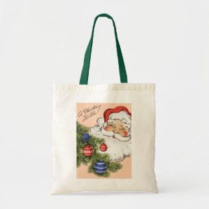 Bolsa Tote Natal Vintage Olá! Alegre Papai Noel