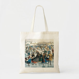Bolsa Tote Natal Vitoriano Central Park Currier & Ives