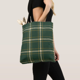 Bolsa Tote Natal Xadrez Verde Clássico