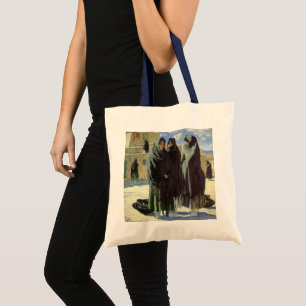 Bolsa Tote Nativo americano do vintage, meninas de Taos por