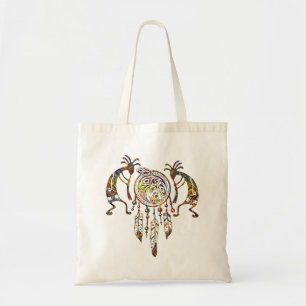 Bolsa Tote Nativo americano Kokopelli Whale Dreamcatcher 2