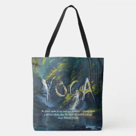 Bolsa Tote Nature Forest YOGA Texto oculto Cotações principai