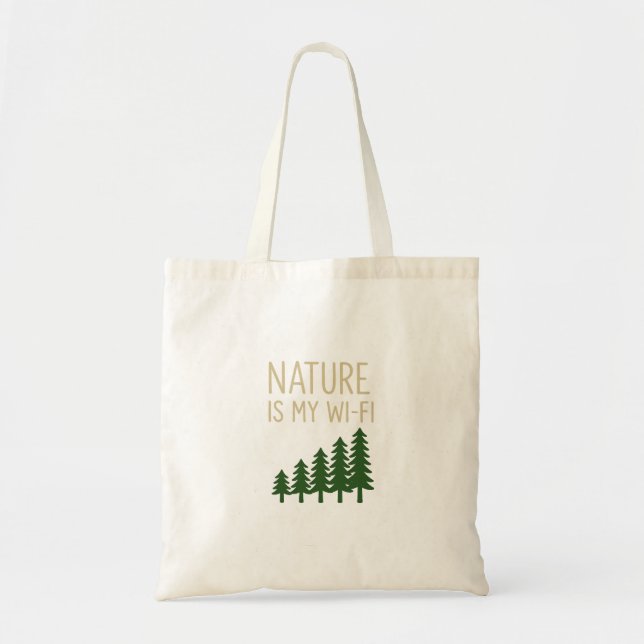 Bolsa Tote Nature Is My WiFi Premium (Frente)