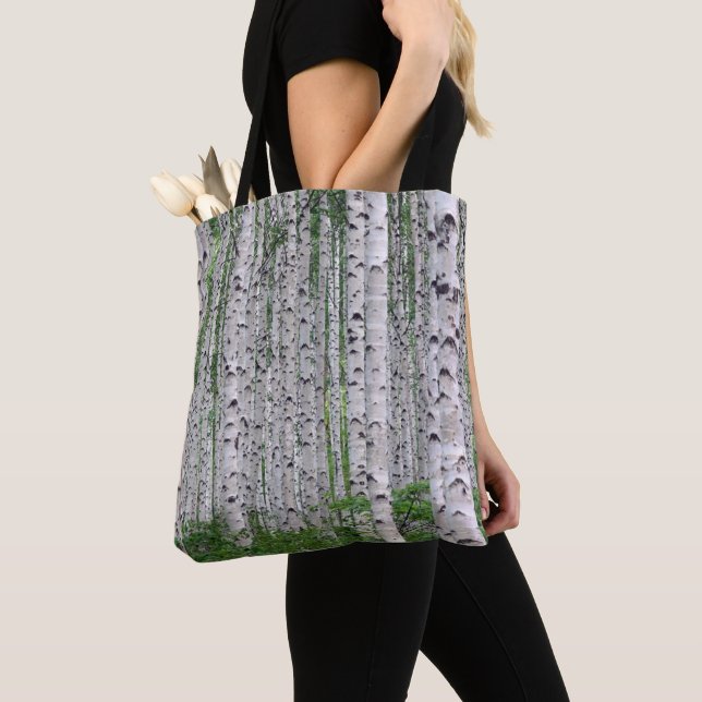 Bolsa Tote Natureza da Floresta de Birch (Close Up)
