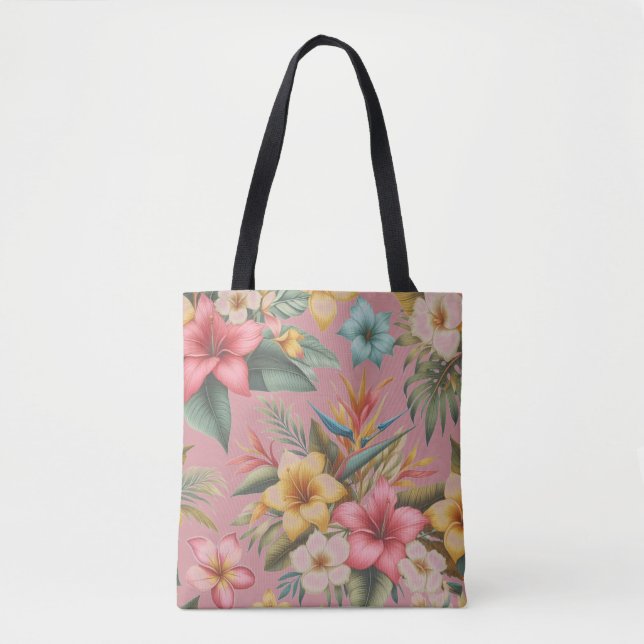 Bolsa Tote Natureza das flores tropicais inspirada (Frente)