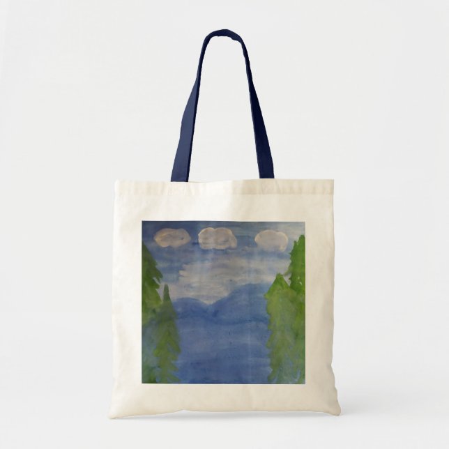 Bolsa Tote Natureza das Montanhas Azuis (Frente)