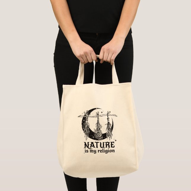 Bolsa Tote Natureza é minha religião (Frente (produto))