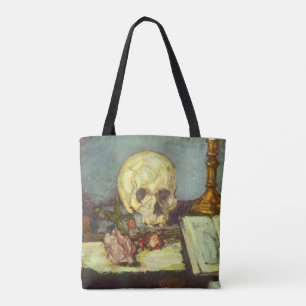 Bolsa Tote Natureza Morta com Crânio, Vela, Livro Por Paul Ce