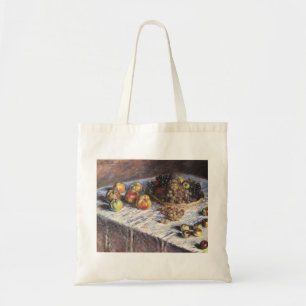 Bolsa Tote Natureza Morta com Maçãs e Uvas por Claude Monet