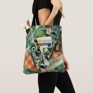Bolsa Tote Natureza Morta com Toalha de Mesa Xadrez de Juan G