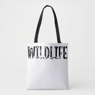 Bolsa Tote Natureza Selvagem Exterior Animais Tipografia Flor