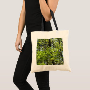 Bolsa Tote Natureza verde das folhas de bordo do primavera