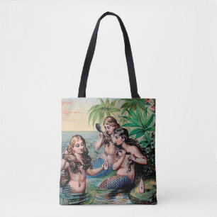 Bolsa Tote Naufrágio Antigo das Sereias Vitorianas Tesouro Na