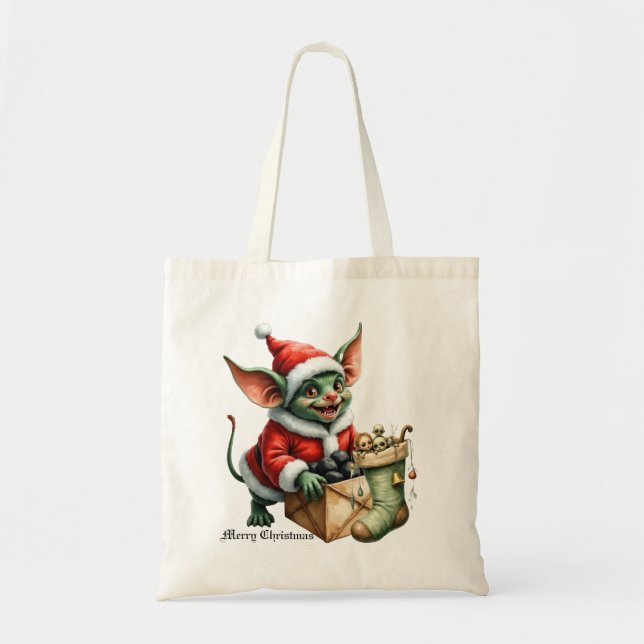 Bolsa Tote Naughty List Delivery: The Goblin Clause Chronicle (Frente)
