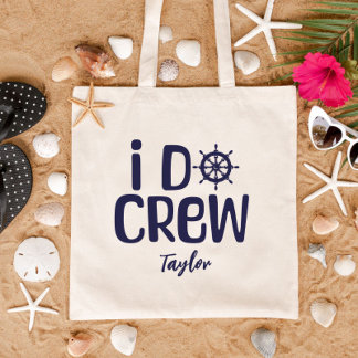 Bolsa Tote Náutica Bachelorette Beach Party Favor Marinho Blu