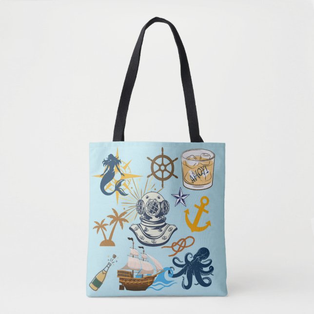 Bolsa Tote  Nautical Bachelor Party (Frente)