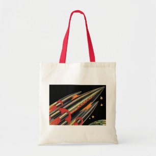 Bolsa Tote Nave Espacial de Ficção Científica Vintage por Est