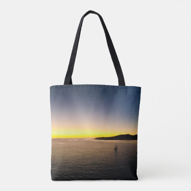Bolsa Tote Navegação até o Horizon Sunset Photoographic Bag (Verso)