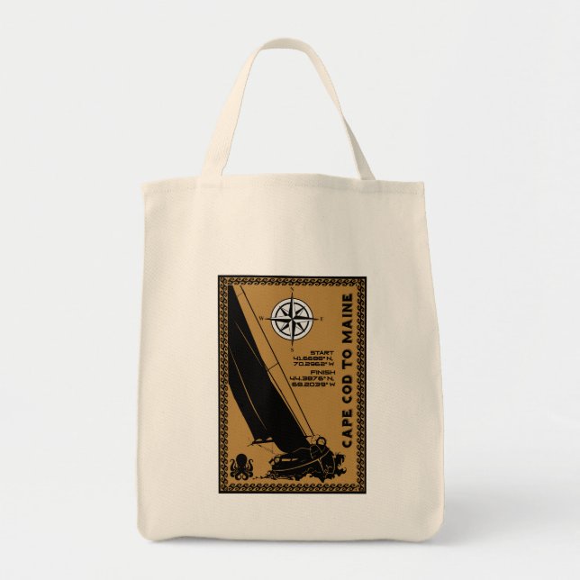 Bolsa Tote Navegando de Cape Cod ao Maine (Frente)