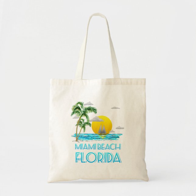 Bolsa Tote Navegando em Miami Beach na Flórida (Frente)
