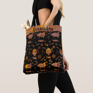 Bolsa Tote Naves Sólidas Super Coloridas Steampunk