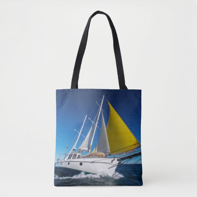 Bolsa Tote Navigação do oceano em um iate (Frente)
