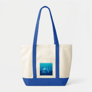 Bolsa Tote Navio de Clipper Geométrico, Azul Cobalt