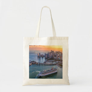 Bolsa Tote Navio de Cruzeiro do Pôr do Sol de Miami & Paisage