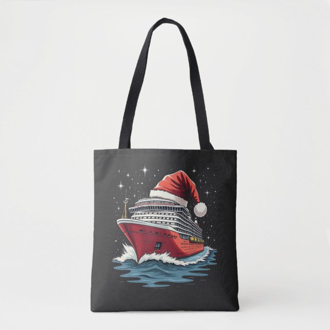 Bolsa Tote Navio de Cruzeiro Familiar de Natal (Frente)