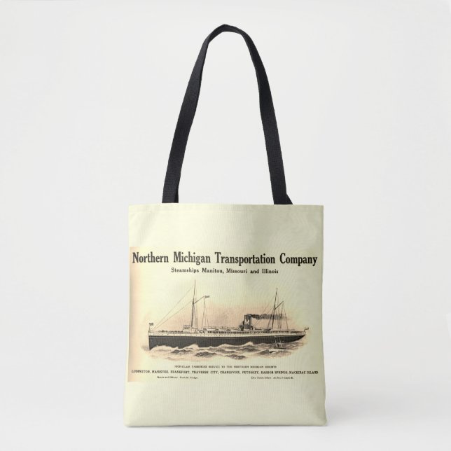 Bolsa Tote navio excelente Lagos Steamship Company Lake Michi (Frente)