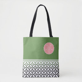 Bolsa Tote Navio japonês e Sakura Crest