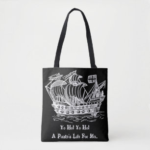 Bolsa Tote Navio Pirata Antiquado