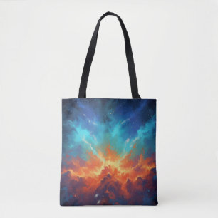 Bolsa Tote Nebulosa Cósmica Arte Espacial Galáxia Abstrata