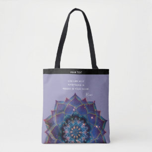 Bolsa Tote Nebulosa em Flor   Mandala