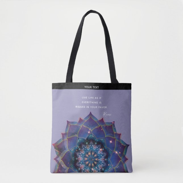 Bolsa Tote Nebulosa em Flor | Mandala (Frente)