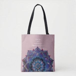 Bolsa Tote Nebulosa em Flor   Mandala