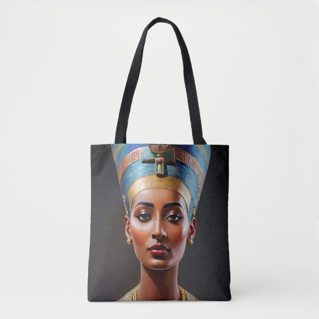 Bolsa Tote Nefertiti Portrait Arte Original (Frente)