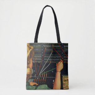 Bolsa Tote Negócio do vintage, operador de painel de comando