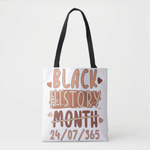 Bolsa Tote Negra História Mês Depois de Melanina Negra