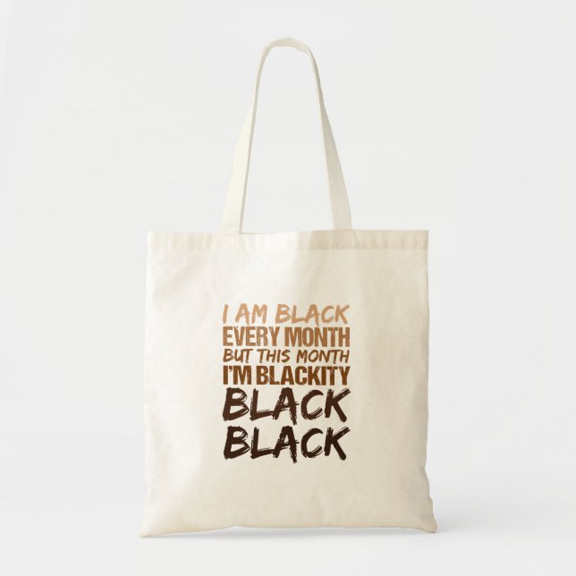 Bolsa Tote Negro Negro Negro a cada mês História Negra Africa (Frente)