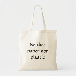 Bolsa Tote Nem papel nem plástico