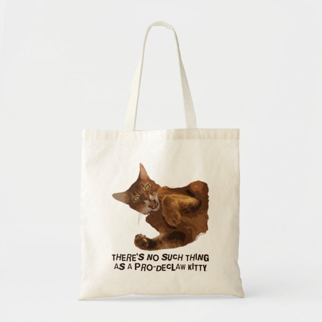 Bolsa Tote Nenhum Declaw a sacola do orçamento do gatinho (Frente)