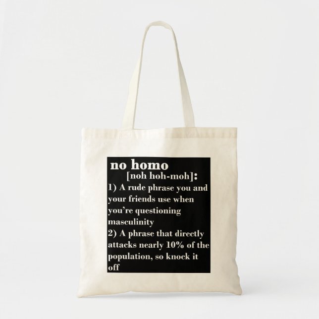 Bolsa Tote Nenhum homo (Frente)
