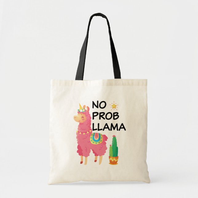 Bolsa Tote Nenhum presente bonito engraçado da sacola do lama (Frente)