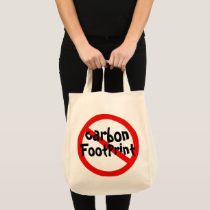 Bolsa Tote nenhum saco de pegadas de carbono