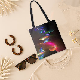 Bolsa Tote Neon Abstract Light Art